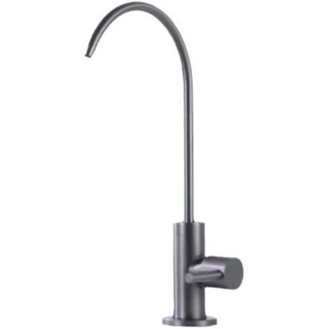 Robinet d'évier de Cuisine Gris à col de Cygne avec Filtre de Refroidissement Rotatif, H27cm