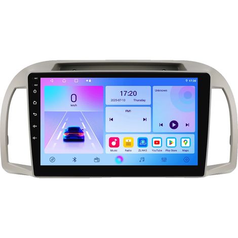 Autoradio, compatibilità con smartphone, esperienza multimediale, compatibile con Nissan March Micra K12 2002-2010 Intelligent System, T3-CP (4 Core 2G 64G) (1/2)