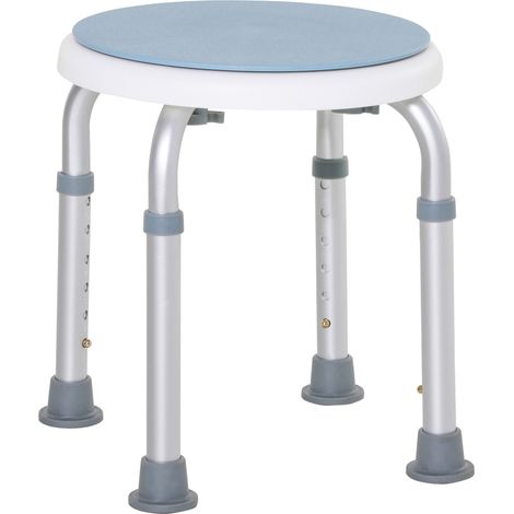Tabouret de douche pivotant 360° aluminium, hauteur réglable, antidérapant, tabouret de bain ergonomique pour douche (1/5)