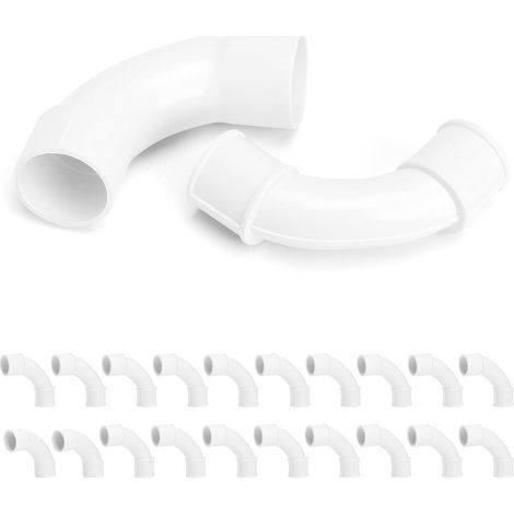 PVC Elbow M20 & M25 90 Degree - 20pcs M20 and 2pcs M25 Fittings for Electrical Pipes, Ducts and Cables, Strong, Durable, Anti-Corrosion (1/5)