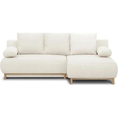 Mika Ecksofa mit Schlaffunktion écru für 3 Personen
