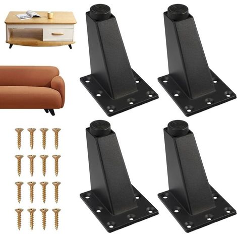 4 Stück verstellbare Möbelbeine, Küchenbeine, Arbeitsplatten, Bars, Fernseher, Schreibtische, Tischbeine, Möbelbeine aus Aluminiumlegierung, für Sofas, Tische, Schränke, Regale, einfach zu installiere (1/5)