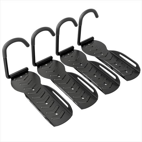 Support à vélos Support de vélo mural pliable lot de 4 en métal (1/5)