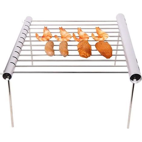 Barbecue Grilles, Barbecue En Acier Inoxydable Barbecue Portable Camping Barbecue Grill Pliable Compact Camping Grill pour Camping, Randonnée, Pique-nique-Fei Yu (1/5)