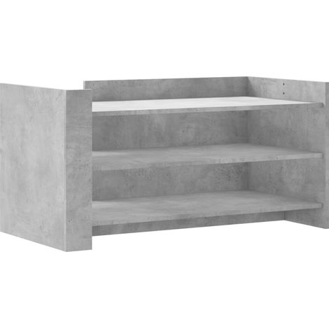 Mesa de centro con estantes diseño moderno 100 x 50 x 50 cm madera de ingeniería gris DEC039238