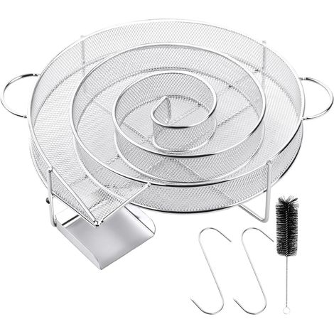 Générateur de fumée froide en acier inoxydable - Pour fumoir - Avec 2 crochets à viande et 1 brosse de nettoyage pour fumoir, barbecue (1/5)