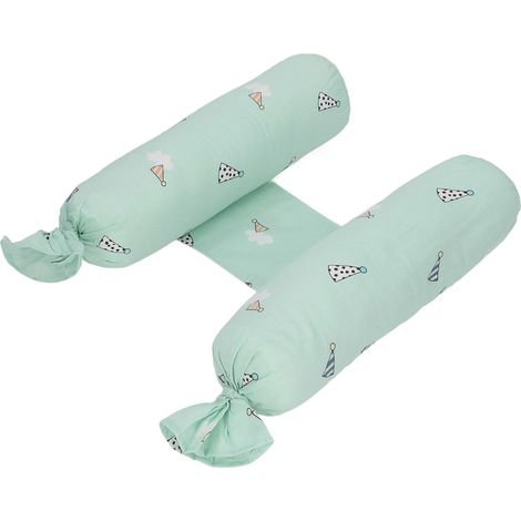 Oreiller anti-roulis pour bébé dormant sur le côté, doux et confortable, soutien de la nuque et du dos, motif bonnet de Noël. (1/5)