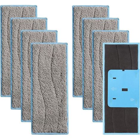 8 Pcs Lingettes pour Irobot Braava Jet M6 Serpillières Lavables pour Irobot M6134 Serpilleres Réutilisables Chiffons de Nettoyage en Microfibre Produits et Accessoires de Nettoyage (1/5)