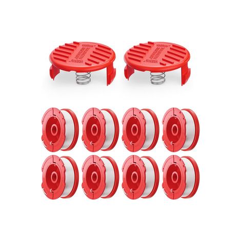 Lot fil nylon rouge – Compatible CMZST065 et CMZST120SC – Tête B8+2+2 capot rouge – Pour débroussailleuse thermique (1/5)