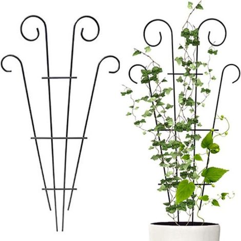 Filiyano – Support pour plantes grimpantes – Lot de 2 – Support pour plantes grimpantes – Treillis métallique pour plantes en pot – Tuteur pour (1/5)