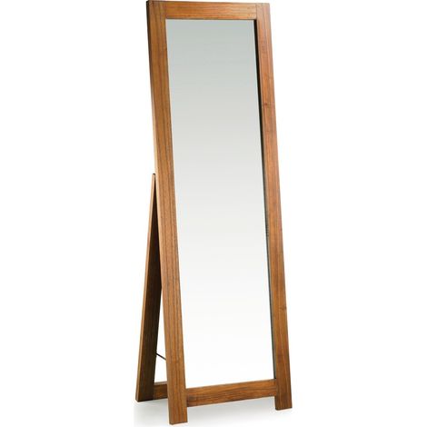 Miroir sur pied STAR - Cadre bois massif marron - L 50 x H 160cm (1/5)