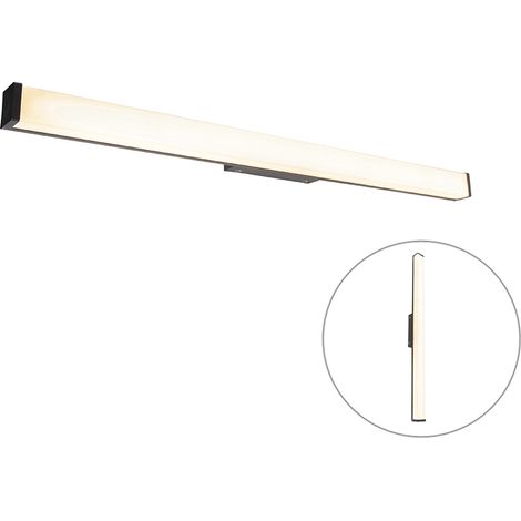 QAZQA cascada - LED Eclairage miroir - 1 lumière - L 920 mm - Noir - Moderne - éclairage intérieur - Salle de bains (1/4)
