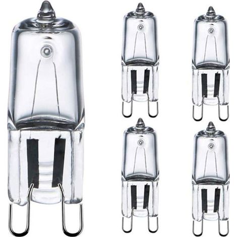 Ampoule halogène G9 60 W Lot de 5 Verre transparent Éclairage puissant Four et hotte aspirante Blanc chaud (1/4)