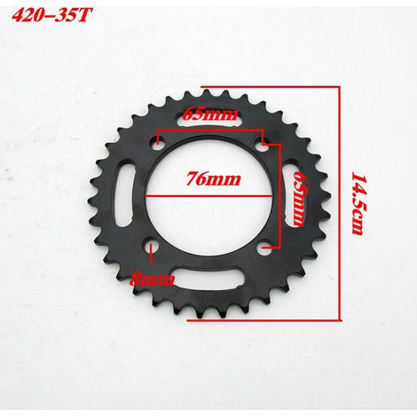 Kettenrad aus 420-35T-Aluminiumlegierung, Modifikation für Kettenrad mit 76 mm Innendurchmesser (1/3)
