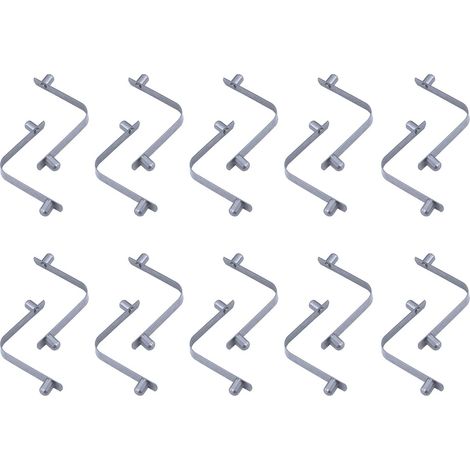 Lot de 20 clips papillon en V solides acier inoxydable 304 pour piscine, spa, brosse, écumoire, filet, tête d'aspirateur, mini jet aspirateur, manche télescopique - (1/5)