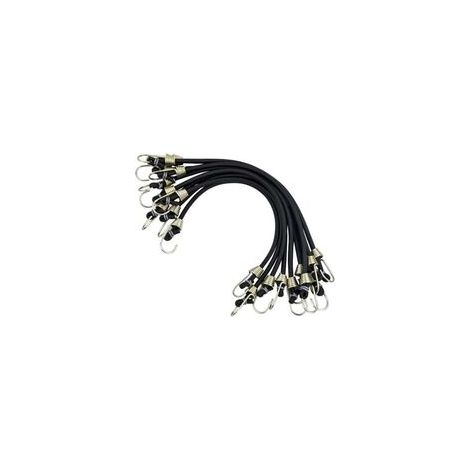 Lot de 10 sangles d'arrimage, sangles d'arrimage robustes avec crochets, sangles d'arrimage courtes, 30,5 cm