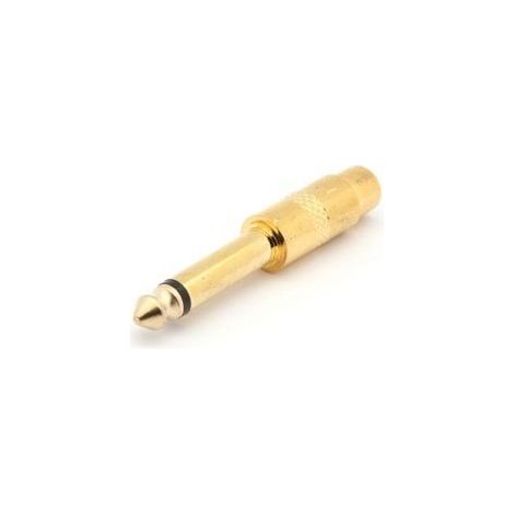 Scheda RCA Femmina verso Jack Maschio 6-35mm Mono - Oro - 10 Pezzi