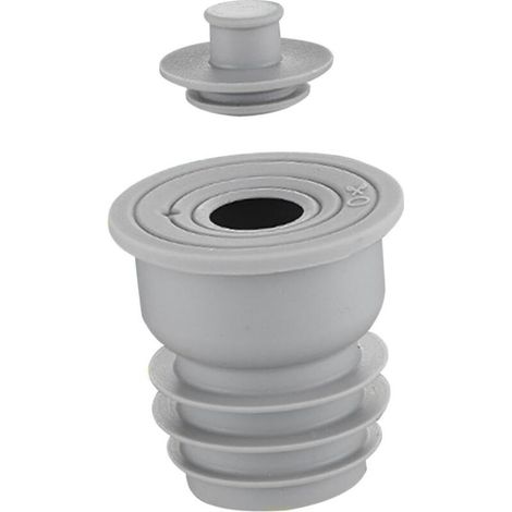 Dichtung für Küchen- und Badezimmerabflüsse – geruchsdichter Stopfen für WC-Spülkästen – 35–40 mm, Grau