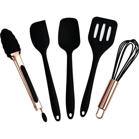 Ustensiles De Cuisine En Silicone - 5 Pièces - Résistants À La Chaleur Jusqu'à 230 °C - Pour Cuisinières Non Stick - Lot Complet (1/5)