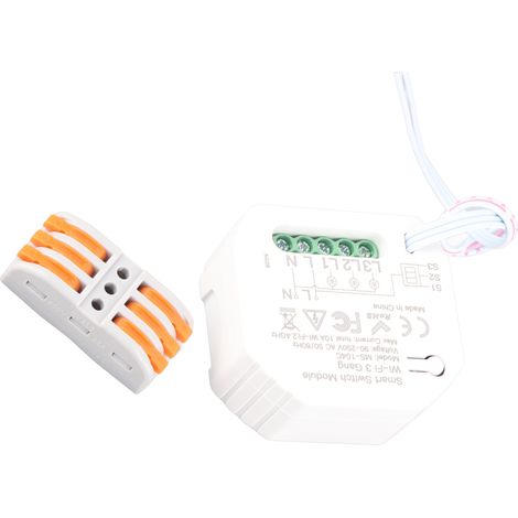 Module d'interrupteur intelligent WiFi pour la maison, contrôle sans fil de 3 interrupteurs, compatible avec les enceintes intelligentes Tuya. (1/5)