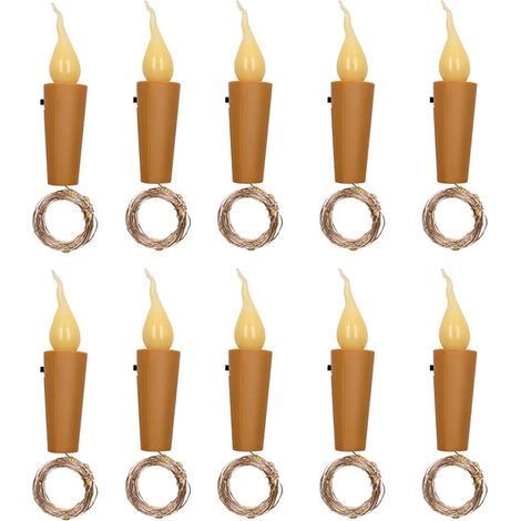 Guirlande LED bouchon bouteille vin 2m 21 LED lampe IP65 étanche blanc chaud maison fête festival vacances mariage (1/3)