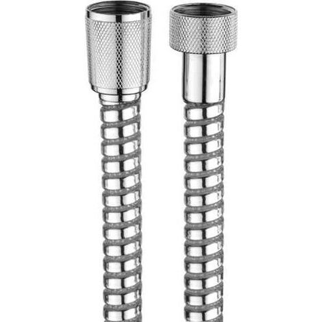 BOSSINI - FLESSIBILE DOCCIA STRETCH FLEX 1/2" X 1/2" FF CONICO CM. 150 CROMO A00101 (1/2)