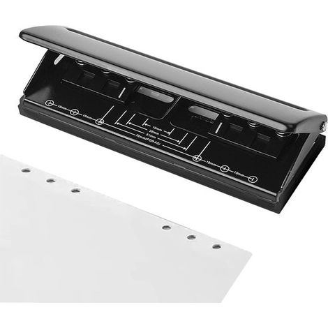 6-Loch-Metalllocher A5 A6 A7 6-Loch-Ringlocher mit Positionierungsmarkierungen 5 mm Lochdurchmesser DIN A5 6-Lochlocher geeignet für Kalender und (1/5)