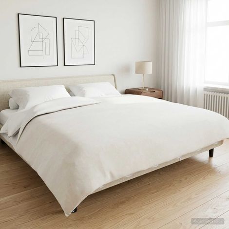 vidaXL Weighted Blanket White 200 x 225 cm 9 kg 100% Cotton 205T (1/5)