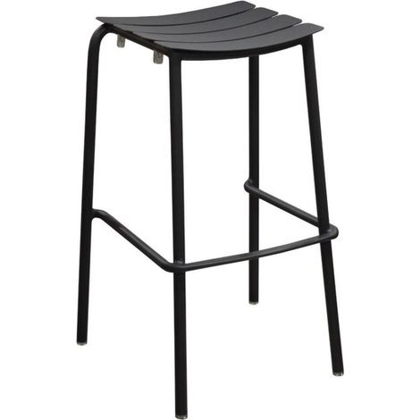PROLOISIRS Tabouret de jardin haut empilable Perfect - graphite 50 x 79 x 46 cm (1/2)