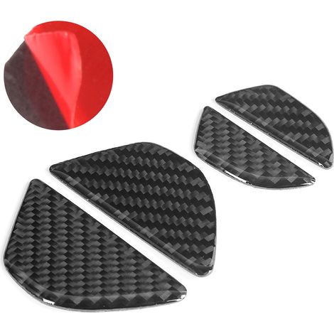 Lot de 4 autocollants de garniture de poignée de porte intérieure en fibre de carbone, anti-rayures, compatibles avec V60 / S60 (1/5)