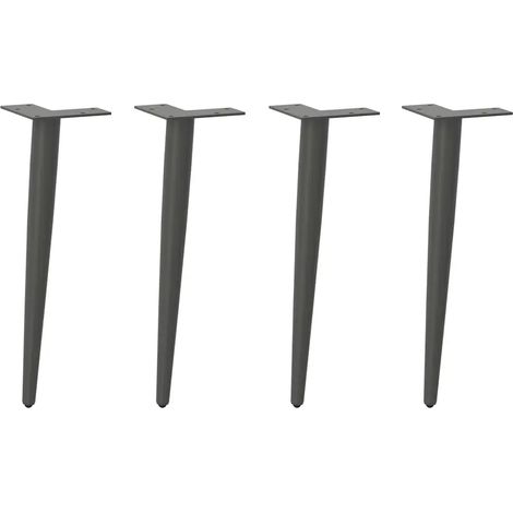Pieds de table basse coniques 4 pièces Anthracite 42-43 cm Acier (1/5)