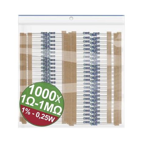 Quadrios 22P037 22P037 Assortimento di resistenze a film metallico assiale 0.25 W 1 % 1 KIT