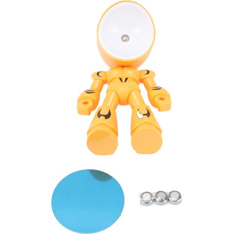 Lampe de table robot, lampe de bureau mignonne, veilleuse LED décorative pour chambre, bureau, maison, dortoir, jaune (1/5)