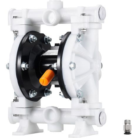 Mophorn Druckluft-Doppelmembranpumpe, 16,64 L/min, 38,1 mm Ein- und Auslass, pneumatische Pumpe für Altöltransfer, max. 100 PSI, Gehäuse aus Polypropylen, geeignet für Diesel, Kerosin und Benzin