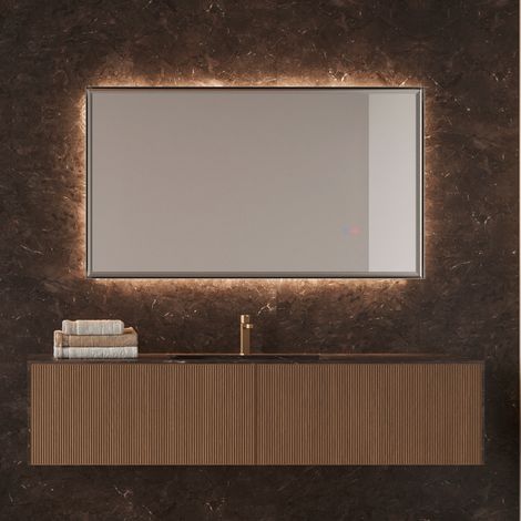 LEDIMEX-  Espejo Baño 140X80cm con Led y Antivaho Negro