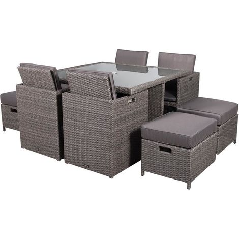 Paris 8 Seater Cube Set with Cushions - H75 x W125 x L125 cm (1/4)
