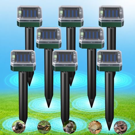 Professionnel Répulsifs Solaires Anti-Taupes,8 pièces Répulsif Contre Les Taupe,Répulsif Contre Les campagnols, Répulsif à (1/5)