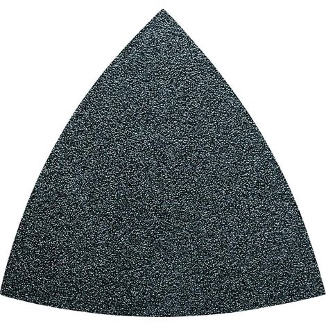 Feuilles Abrasives - 5 Pce - Grain 36 - Corindon - Fixation Auto-agrippant - Pour Métal Et Bois - 80 Mm (1/3)