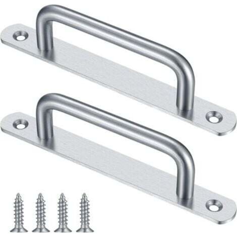 maniglie scorrevoli per porte da fienile, maniglie a tirante per porte scorrevoli con piastra in acciaio inox per porte da fienile, armadi e targhe.