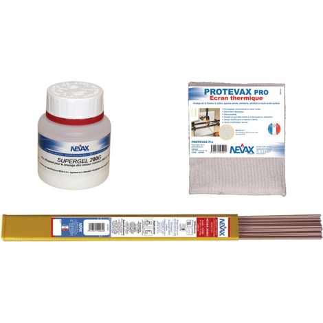 Kit de Brasage NEVAX comprenant 1kg de Brasure/1 Décapant 200g/1 Écran Thermique - KBRA3 (1/3)