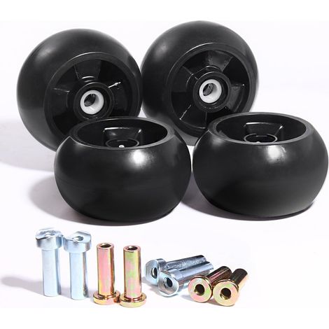 Roues de jauge pour plateau de coupe de tondeuse John Deere — kit de 4 roues, compatible X300 à X700 (48 à 72 po) (1/5)
