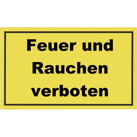 Conmetall Hinweisschild Feuer und Rauchen verboten 30 x 20 cm