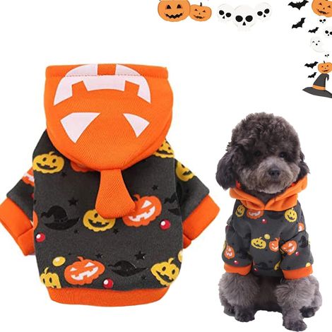 Costume d'halloween pour Animaux,Manteau à Capuche,Animal Domestique,Costume d'halloween pour Chat Et Chiot (1/5)