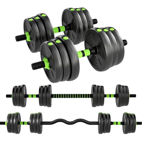 Verstellbares Hantelset 25 kg 3-in-1 mit Langhantel- und EZ-Stange MODENUIT (1/5)