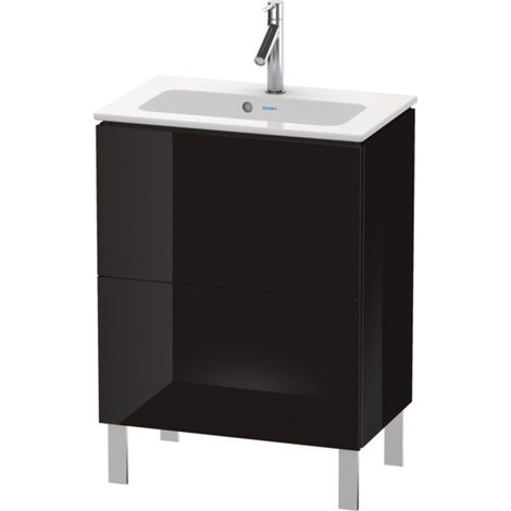 Duravit L-CUBE Mobile lavabo compatto 704x620x391mm nero lucido (1/5)