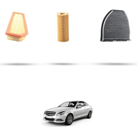 Kit tagliando 3 filtri compatibile con Mercedes Classe C (W204,C204,S204) C250 CGI BlueEfficency  150kw Dal 2009 al 2014 (1/5)