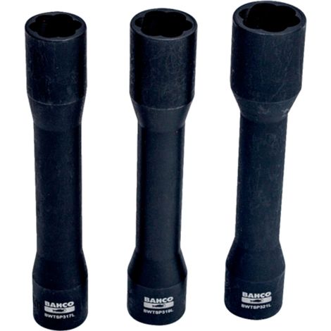 Bahco 1/2 Spezial Steckschlüssel-Einsatz zum Lösen defekter Muttern oder Schraubköpfe, 21 mm, Länge 150 mm