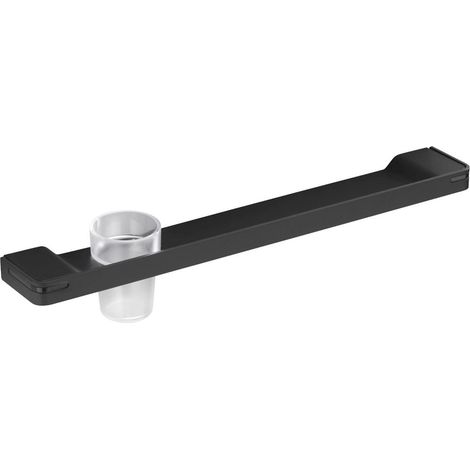 Tablette de lavabo porte verre ALUR - Coloris : Noir mat- réf : 400724 - PELLET (1/3)