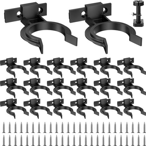 20 clips para zócalos de cocina para muebles, 50 tornillos incluidos, diámetro de 32-42 mm para patas de muebles (1/5)