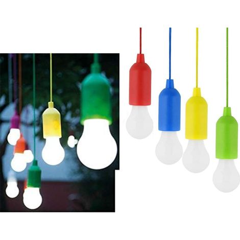 Lampadina Led Portatile Luce Fredda Lampada Campeggio Batteria RGB Telecomando